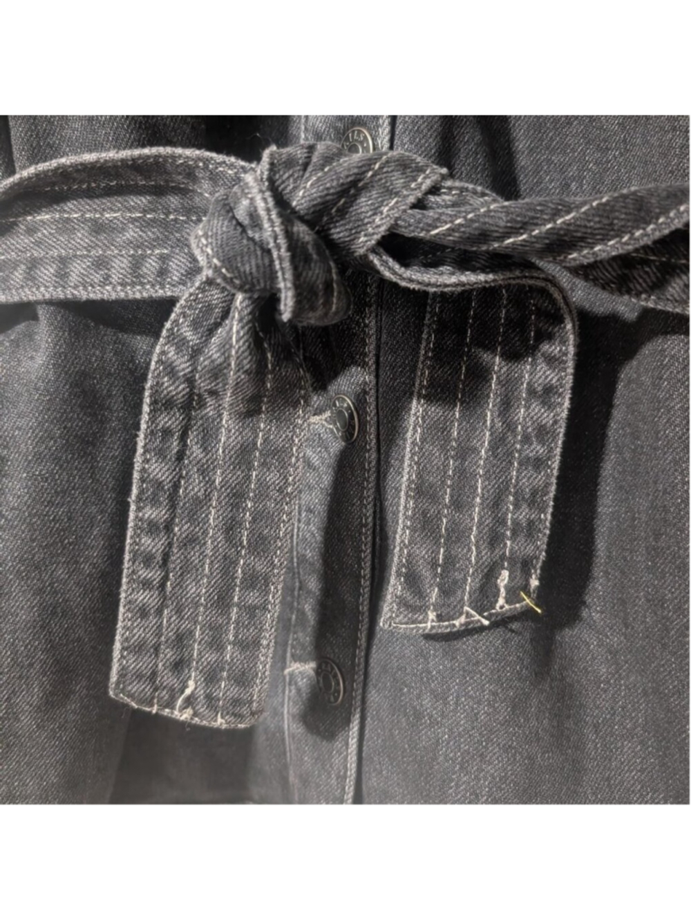 Rails | Petersen Belted Denim Shirt Jacket In Eclipse - Picture 7 of 9